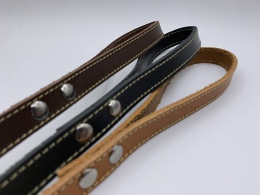 Hondenhalsband met riem en naam | Bruin - Afbeelding 2