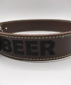 Hondenhalsband met naam | Bruin