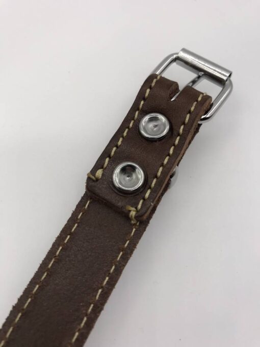 Hondenhalsband met riem en naam | Bruin - Afbeelding 6
