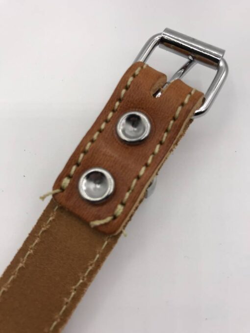 Hondenhalsband met riem en naam | Cognac - Afbeelding 5