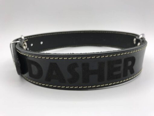 Hondenhalsband met riem en naam | Zwart - Afbeelding 8