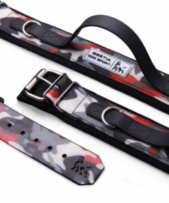 BESTIA DOG SPORT HANDLE COLLAR RED CAMO