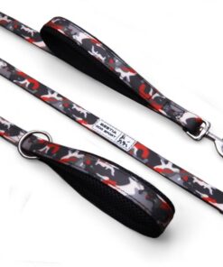 BESTIA DOG SPORT dual handle leash Red Camo