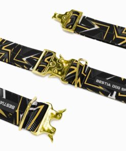 Bestia Dog Sport GripPro Print Collar - Gold
