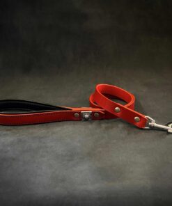 The "Eros" Red Leash 1 inch wide