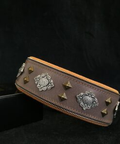 "Aztec" grey dog collar