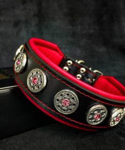 "Bijou" collar black & red