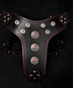 ''Bijou'' harness Black & Pink for big dogs