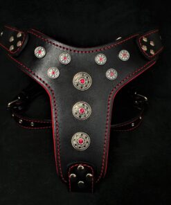 ''Bijou'' harness Black & Red for big dogs