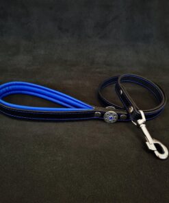 ''Bijou'' leather lead blue