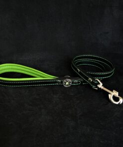 ''Bijou'' leather lead green