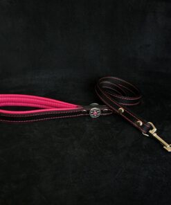 ''Bijou'' leather lead pink