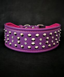 "Crystal" 2.8 inch wide soft leather collar