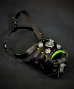The ''Bijou'' Basket Muzzle Black & Green