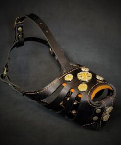 The ''Bijou'' Basket Muzzle Black & Orange