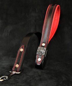 The "Eros" leash black & red
