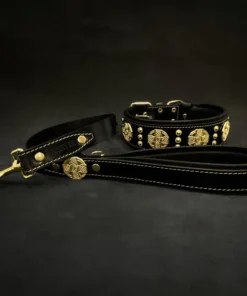 Alternative view of The "Maximus" collar 2 inch wide gold decoration