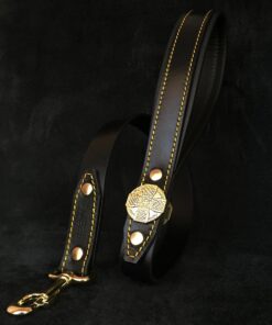 The "Maximus" leash black & gold