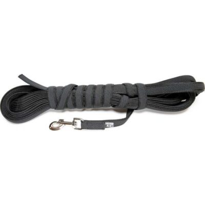 Lange lijn hond - Antislip - 14mm x 15m - Zwart
