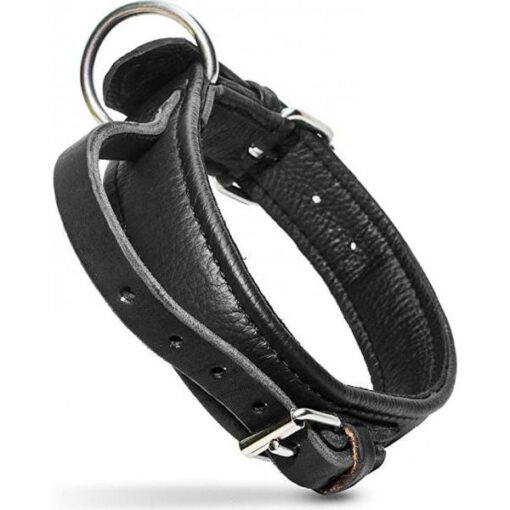 Eco Lederen halsband - Met handvat