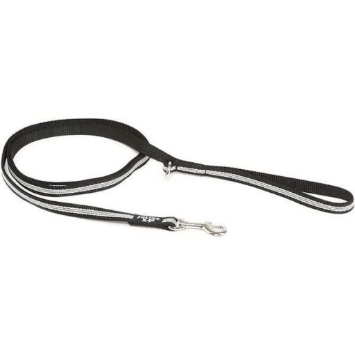 Julius-K9 IIDC® nylon lijn - met handvat - Zwart