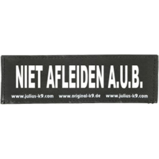 Julius-K9 label -  Niet afleiden a.u.b.