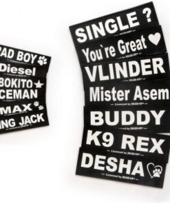Eigen naam label - klein 110 x 30mm - Per stuk