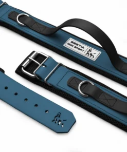 BESTIA DOG SPORT HANDLE COLLAR BLUE WITH BLACK HANDLE