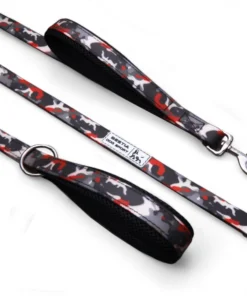 BESTIA DOG SPORT dual handle leash RED CAMO