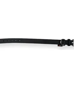 Bonezz halsband vetleer - Dubbel gestikt - Zwart - 30 mm x 50 cm - Afbeelding 3