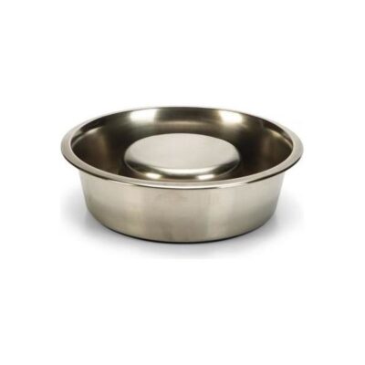 Anti schrokbak voor standaard - Hondenvoerbak - RVS - 16 cm